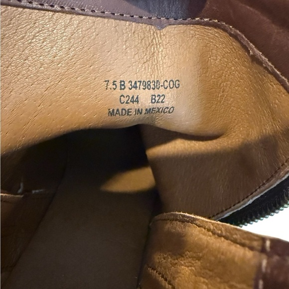 FRYE Addie Double Zipper Heeled Boot  Distressed Leather Brown Size 7.5 NWOB - Picture 6 of 12